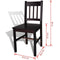 vidaXL - Eetkamerstoelen - 4 - st - grenenhout - donkerbruin