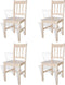 vidaXL - Eetkamerstoelen - 4 - st - grenenhout