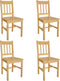 vidaXL - Eetkamerstoelen - 4 - st - grenenhout