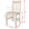 vidaXL - Eetkamerstoelen - 4 - st - grenenhout