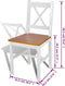 vidaXL - Eetkamerstoelen - 4 - st - grenenhout - wit
