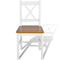vidaXL - Eetkamerstoelen - 4 - st - grenenhout - wit