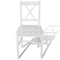 vidaXL - Eetkamerstoelen - 4 - st - grenenhout - wit