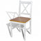 vidaXL - Eetkamerstoelen - 4 - st - grenenhout - wit