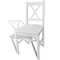 vidaXL - Eetkamerstoelen - 4 - st - grenenhout - wit