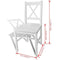 vidaXL - Eetkamerstoelen - 4 - st - grenenhout - wit