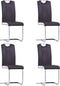 vidaXL - Eetkamerstoelen - 4 - st - kunstleer - bruin