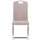 vidaXL - Eetkamerstoelen - 4 - st - kunstleer - cappuccino