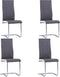 vidaXL - Eetkamerstoelen - 4 - st - kunstleer - grijs