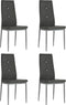 vidaXL - Eetkamerstoelen - 4 - st - kunstleer - grijs