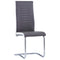 vidaXL - Eetkamerstoelen - 4 - st - kunstleer - grijs