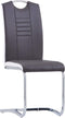 vidaXL - Eetkamerstoelen - 4 - st - kunstleer - grijs