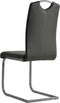 vidaXL - Eetkamerstoelen - 4 - st - kunstleer - grijs