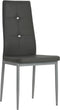 vidaXL - Eetkamerstoelen - 4 - st - kunstleer - grijs
