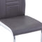 vidaXL - Eetkamerstoelen - 4 - st - kunstleer - grijs