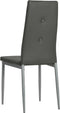 vidaXL - Eetkamerstoelen - 4 - st - kunstleer - grijs