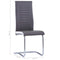 vidaXL - Eetkamerstoelen - 4 - st - kunstleer - grijs