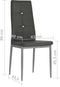 vidaXL - Eetkamerstoelen - 4 - st - kunstleer - grijs