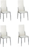 vidaXL - Eetkamerstoelen - 4 - st - kunstleer - wit
