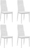 vidaXL - Eetkamerstoelen - 4 - st - kunstleer - wit