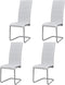 vidaXL - Eetkamerstoelen - 4 - st - kunstleer - wit