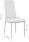 vidaXL - Eetkamerstoelen - 4 - st - kunstleer - wit