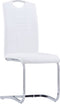 vidaXL - Eetkamerstoelen - 4 - st - kunstleer - wit