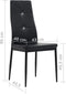 vidaXL - Eetkamerstoelen - 4 - st - kunstleer - zwart