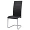 vidaXL - Eetkamerstoelen - 4 - st - kunstleer - zwart