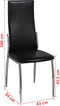 vidaXL - Eetkamerstoelen - 4 - st - kunstleer - zwart