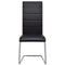 vidaXL - Eetkamerstoelen - 4 - st - kunstleer - zwart