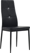 vidaXL - Eetkamerstoelen - 4 - st - kunstleer - zwart