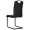 vidaXL - Eetkamerstoelen - 4 - st - kunstleer - zwart