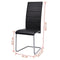 vidaXL - Eetkamerstoelen - 4 - st - kunstleer - zwart