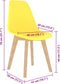 vidaXL - Eetkamerstoelen - 4 - st - kunststof - geel