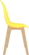 vidaXL - Eetkamerstoelen - 4 - st - kunststof - geel