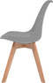 vidaXL - Eetkamerstoelen - 4 - st - kunststof - grijs