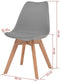vidaXL - Eetkamerstoelen - 4 - st - kunststof - grijs