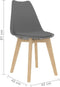 vidaXL - Eetkamerstoelen - 4 - st - kunststof - grijs