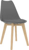 vidaXL - Eetkamerstoelen - 4 - st - kunststof - grijs