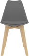 vidaXL - Eetkamerstoelen - 4 - st - kunststof - grijs