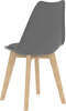 vidaXL - Eetkamerstoelen - 4 - st - kunststof - grijs
