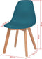 vidaXL - Eetkamerstoelen - 4 - st - kunststof - turquoise
