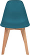 vidaXL - Eetkamerstoelen - 4 - st - kunststof - turquoise
