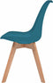 vidaXL - Eetkamerstoelen - 4 - st - kunststof - turquoise