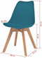 vidaXL - Eetkamerstoelen - 4 - st - kunststof - turquoise