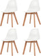 vidaXL - Eetkamerstoelen - 4 - st - kunststof - wit