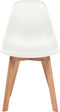 vidaXL - Eetkamerstoelen - 4 - st - kunststof - wit