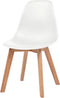 vidaXL - Eetkamerstoelen - 4 - st - kunststof - wit