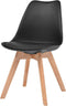 vidaXL - Eetkamerstoelen - 4 - st - kunststof - zwart